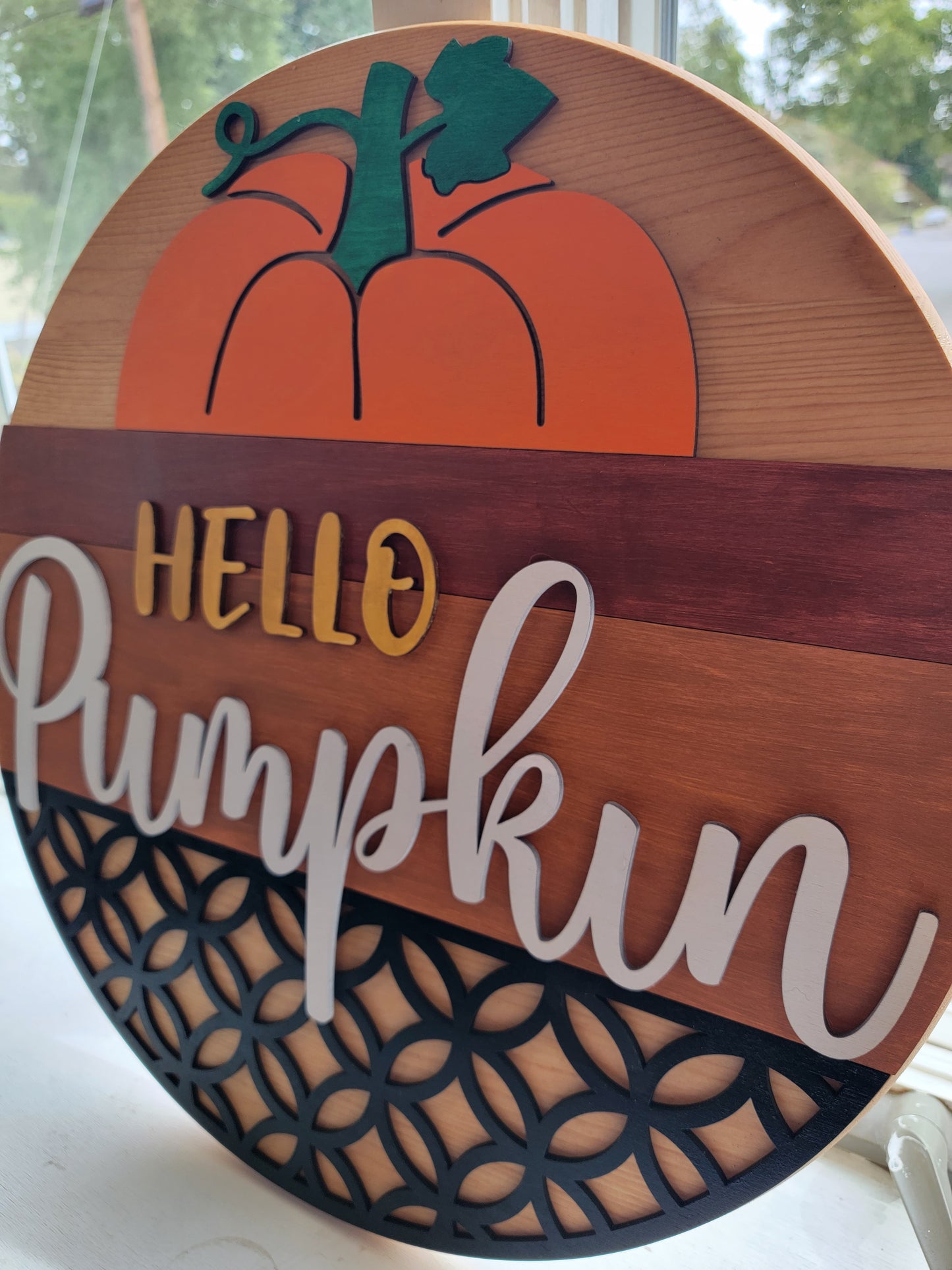 Hello Pumpkin Wood Sign