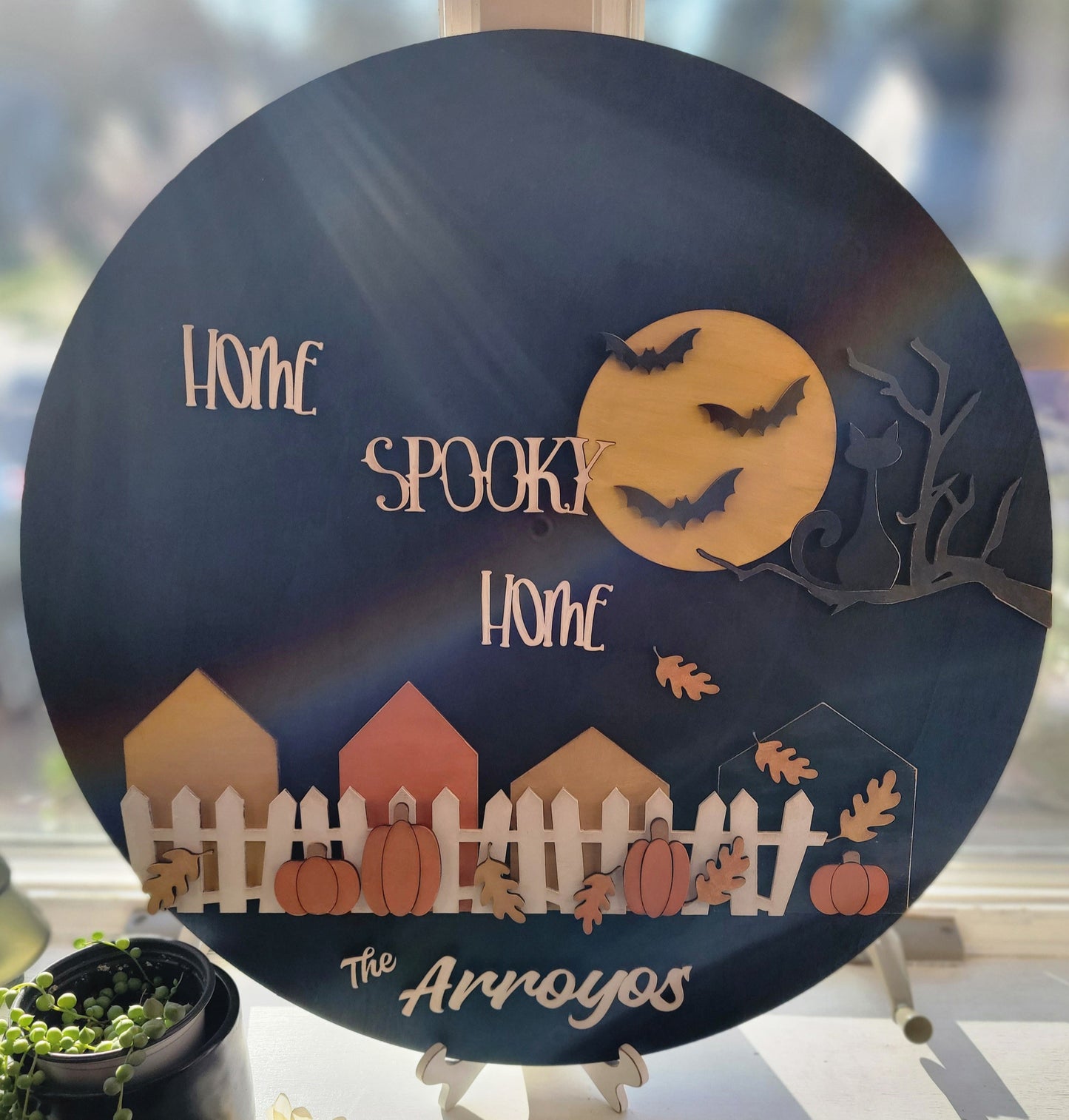 Costumized Home Spooky Home Wood Sign