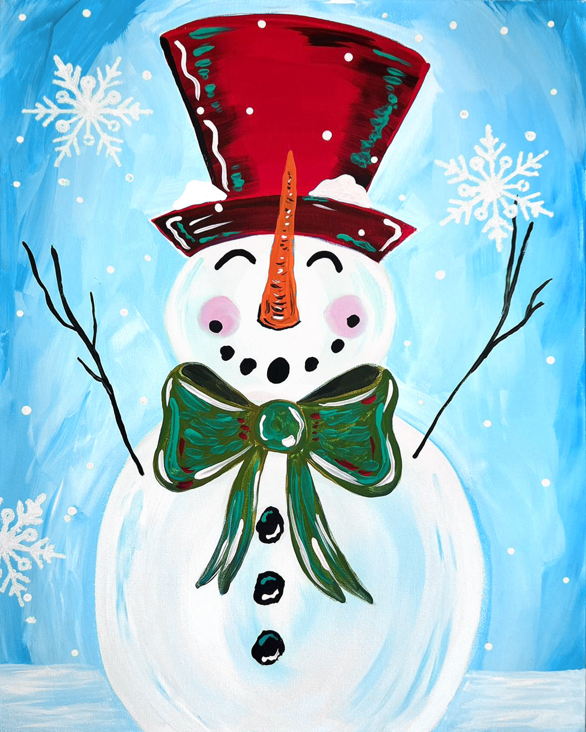 Painting with the Alpacas at Christmas!