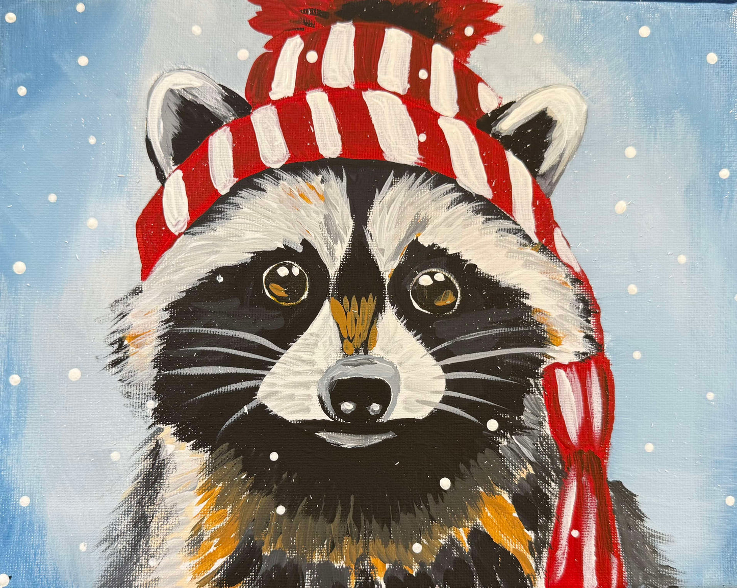 Friendly Racoon Canvas Art Kit