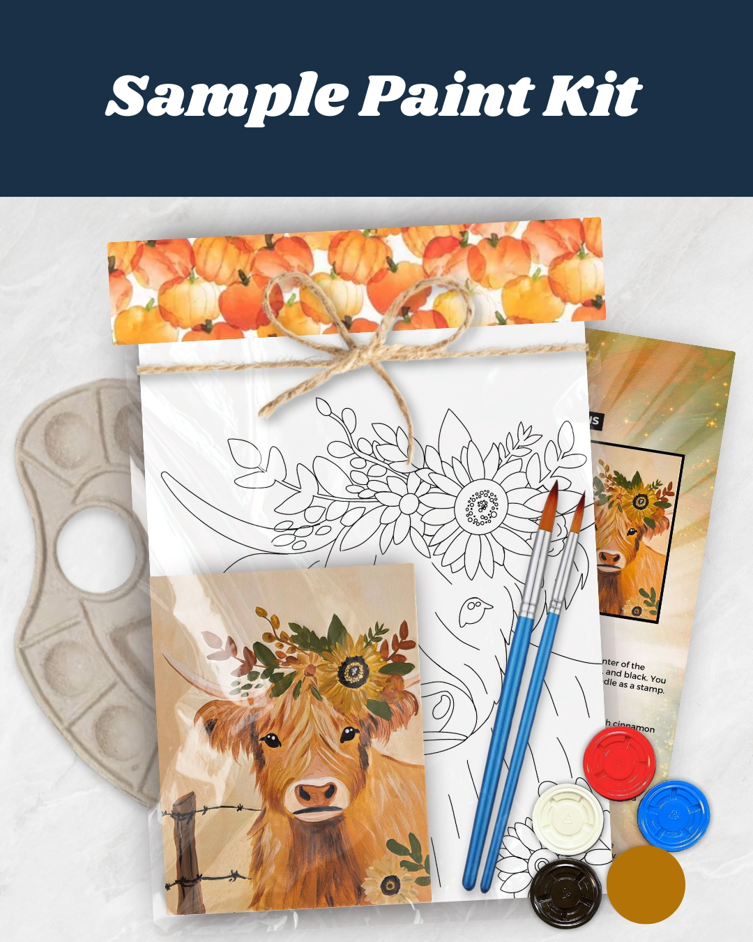 Black Bunny Canvas Art Kit