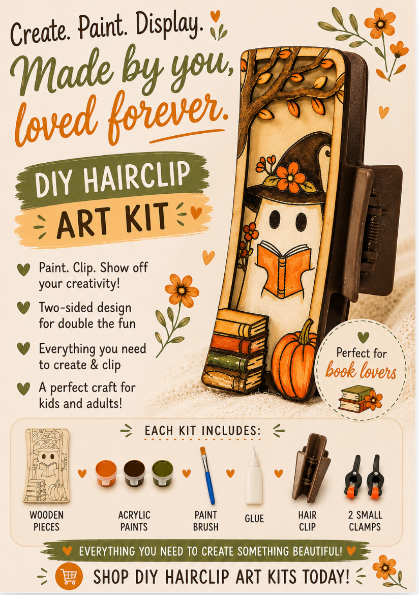 DIY Hair Clip Paint Kit Ghost Books