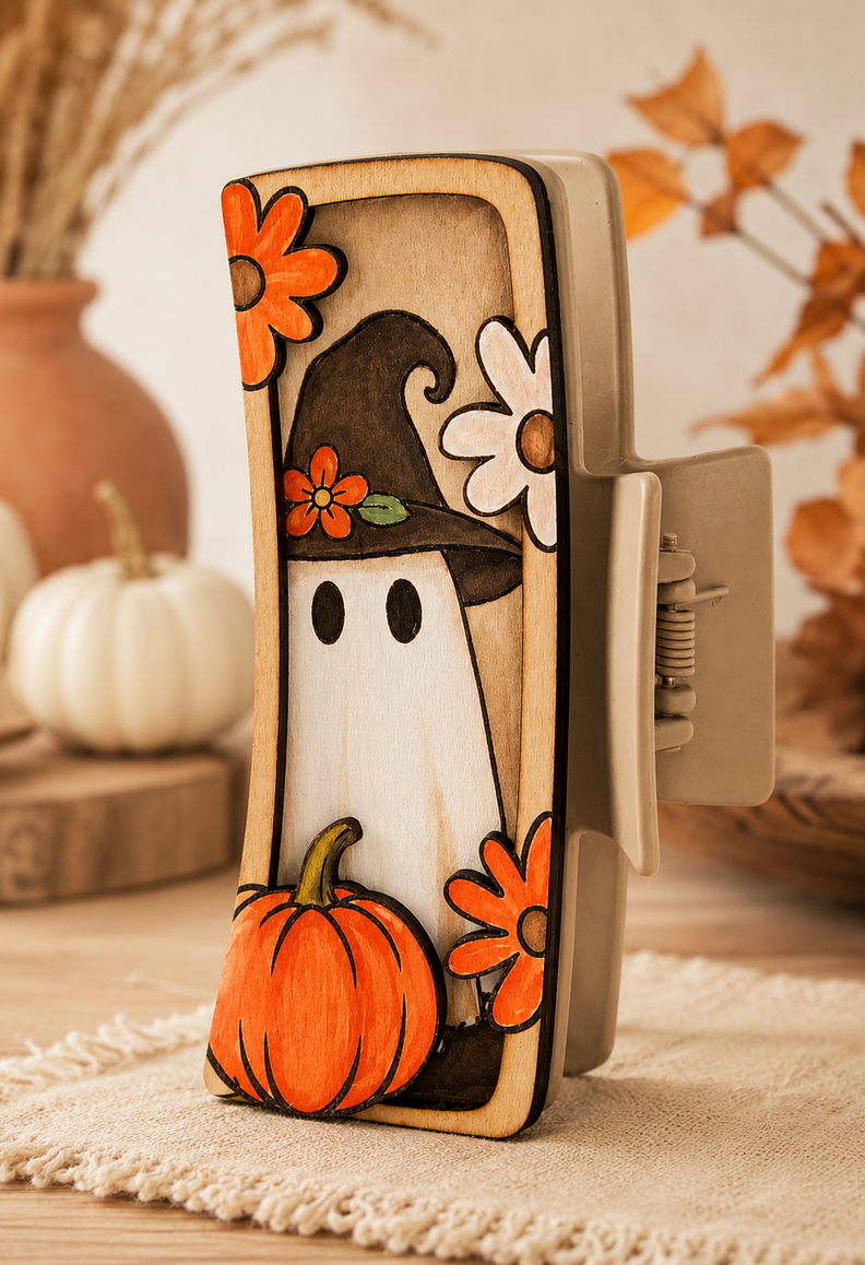 DIY Hair Clip Paint Kit Flower Ghost