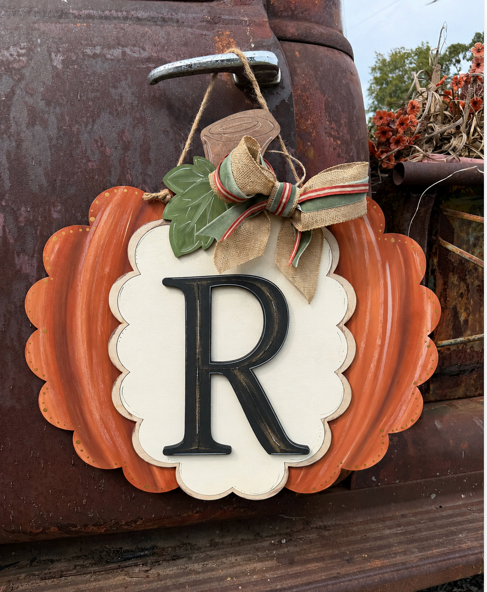 Wooden Fall Pumpkin or Sunflower Door Hanger a Painting With The Alpacas Event