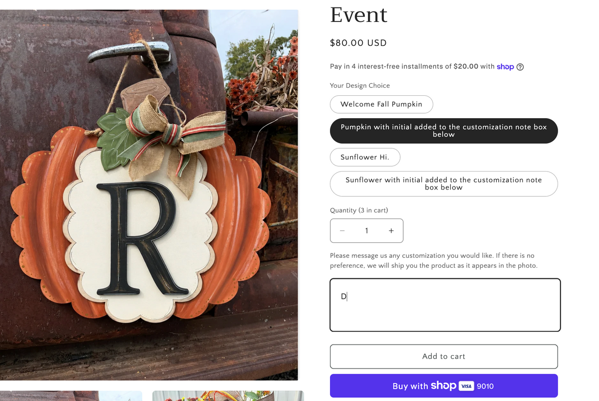 Wooden Fall Pumpkin or Sunflower Door Hanger a Painting With The Alpacas Event
