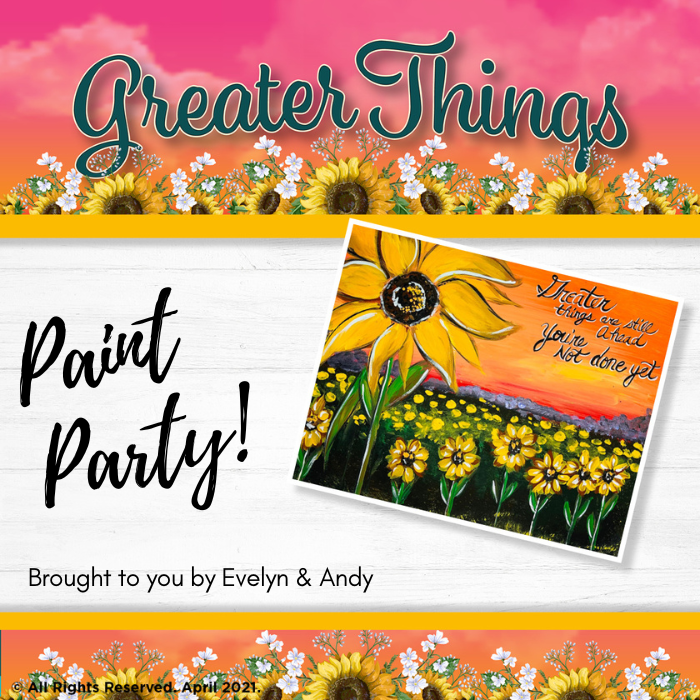 VFW "Greater Things" – Sunflower Sunset Paint party ticket