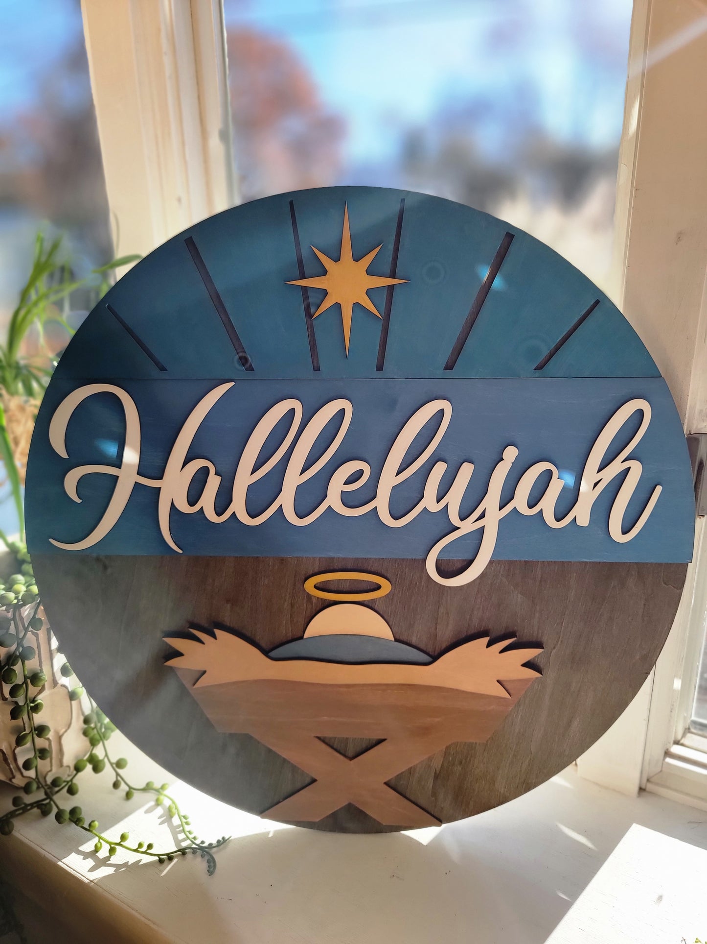 Hallelujah 19.5" Wood sign