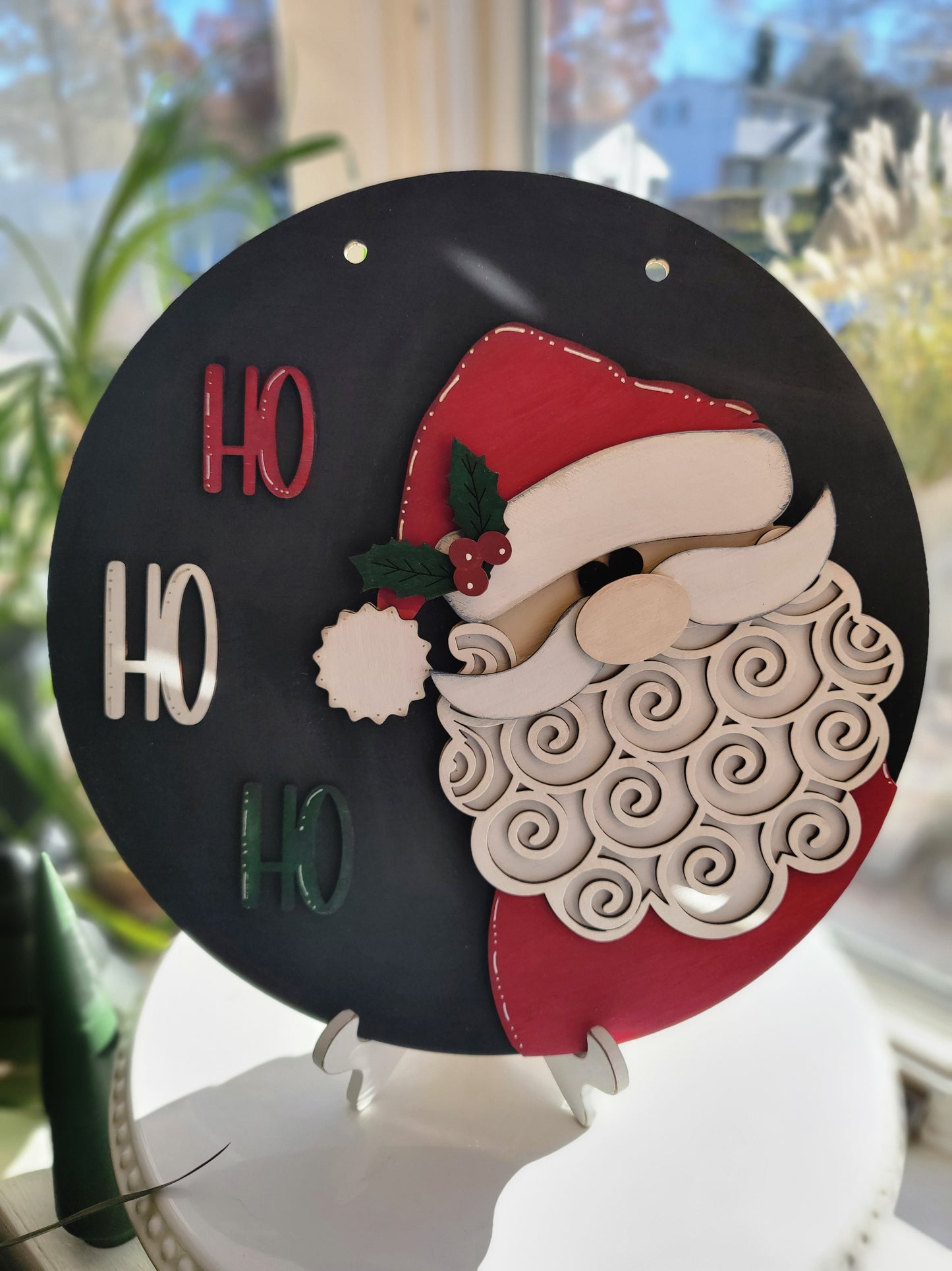 Santa Ho Ho Ho 12" mini sign